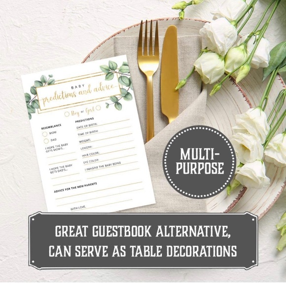 SOLD! 66 Baby Shower Predictions and Advice Cards - Picture 4 of 7